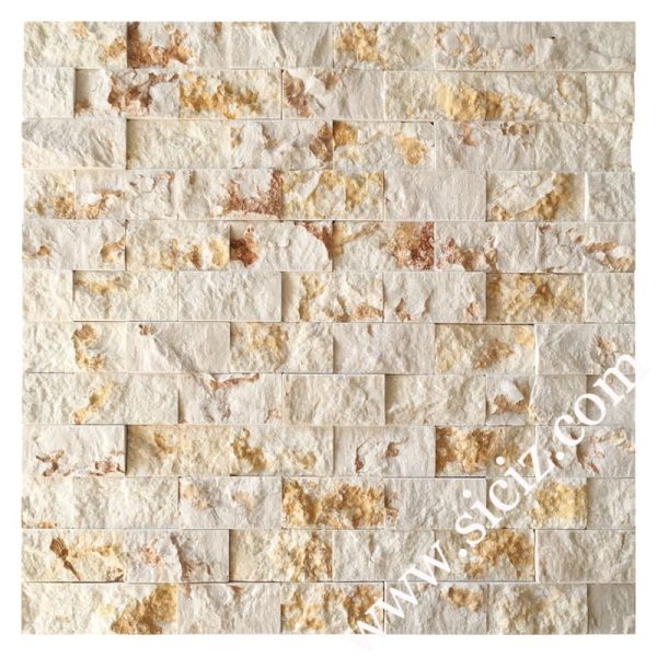 natural cleft sunny yellow marble mosaic tile