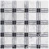 white black grey mixed marble mosaic tile