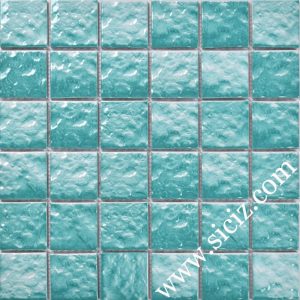 blue swimming pool mosaic tile