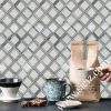 patterned diamond marble mosaic tile